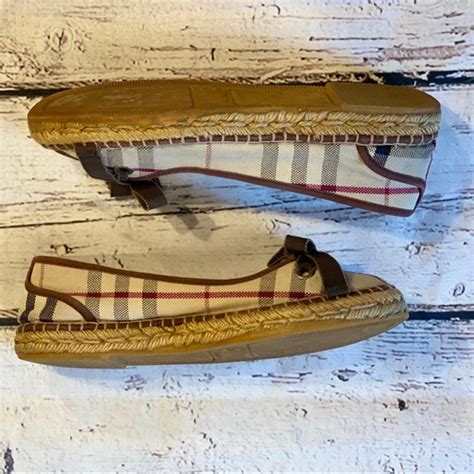 woman burberry slides|burberry espadrille flats.